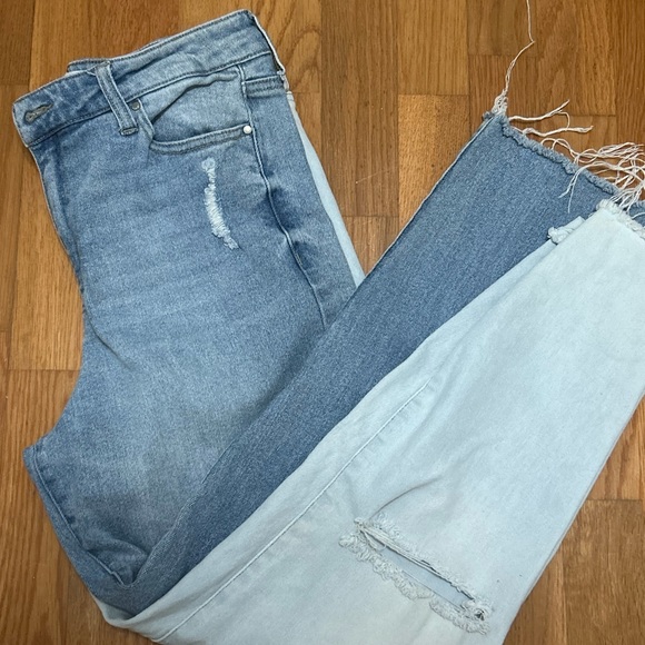 RSQ Two Shades Blue Distressed Denim Jeans size 30 - Picture 2 of 4